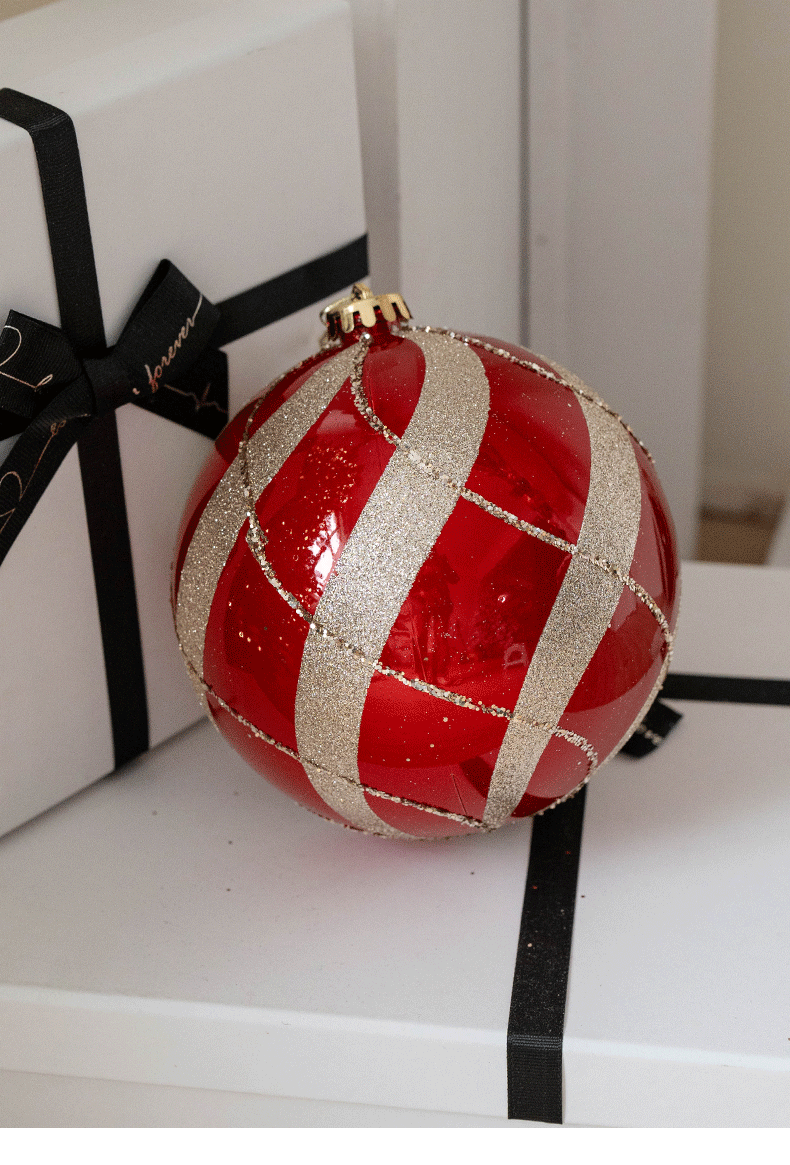 Christmas Decoration 15cm Painted Christmas Ball Christmas Tree Decoration Mall Window Display Large Ball Hanging Ornament