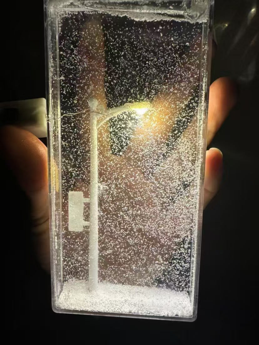 Cross-Border Snow Night Flowing Hemp Night Light Wholesale Snow Scene Street Light Handmade DIY Material Kit Gift for Girlfriend Best Friend