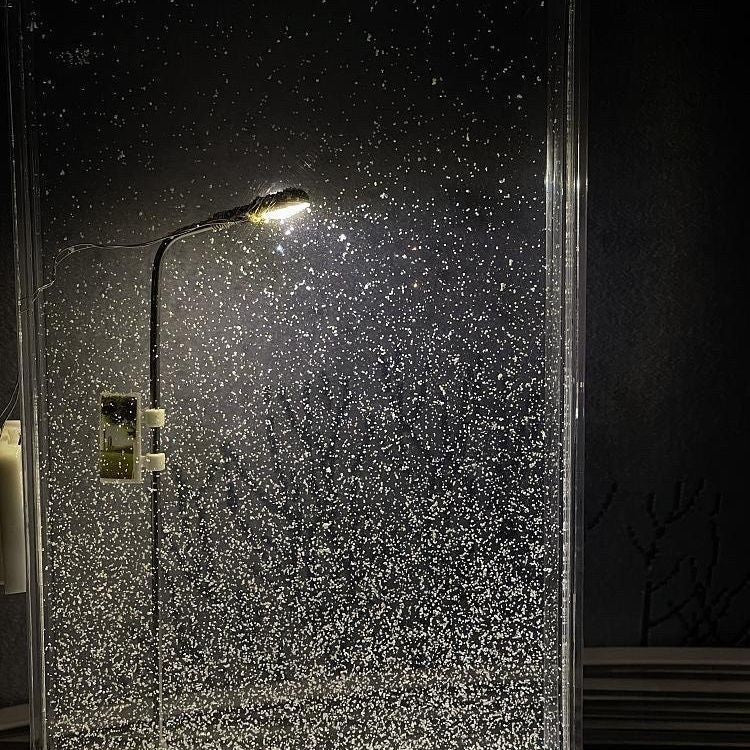 Cross-Border Snow Night Flowing Hemp Night Light Wholesale Snow Scene Street Light Handmade DIY Material Kit Gift for Girlfriend Best Friend